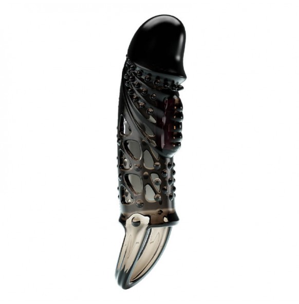 PRETTY LOVE - Cecelia Vibrating Penis Sleeve With Ball Strap (L:14cm - D:4cm) PRETTY LOVE - Cecelia Vibrating Penis Sleeve With Ball Strap (L:14cm - D:4cm)